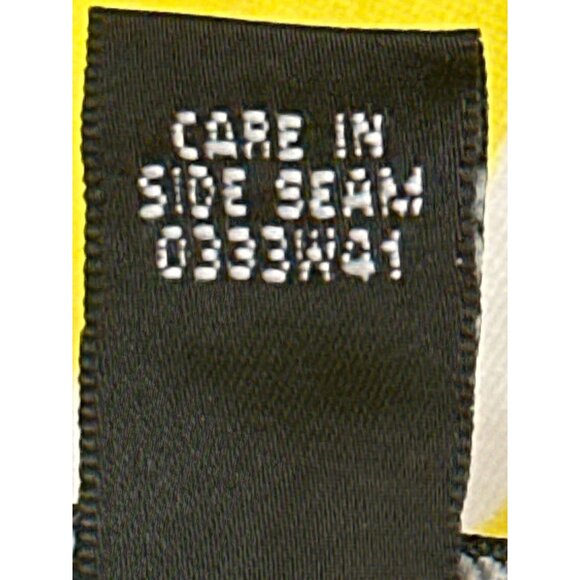 Alyx Yellow Geometric Sheath Dress Sleeveless Retro Graphic Print Size 14 - Picture 9 of 15